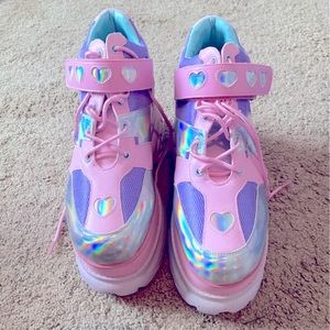 SOLD Holographic pastel platform sneakers
